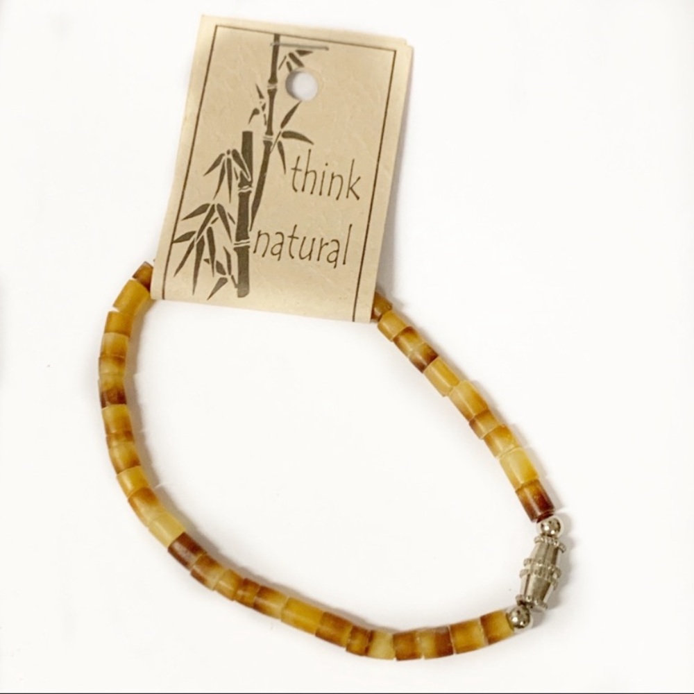 NWT Think Natural Beaded Bracelet with Screw Clasp